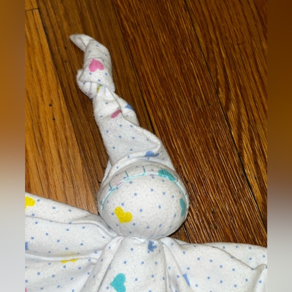 Snoedel Lovey Baby Security Blanket Hearts White multicolor gender neutral - Picture 4 of 8